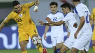 The Uzbekistan players gave a very good account of themselves in the defense